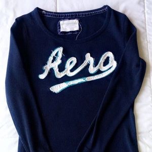 Long sleeve navy blue aéropostale